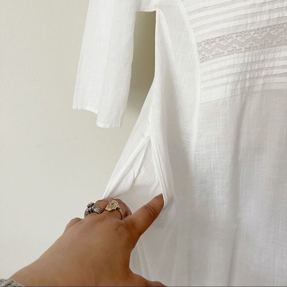 Free People White Lace midi dress Small - Picture 4 of 8